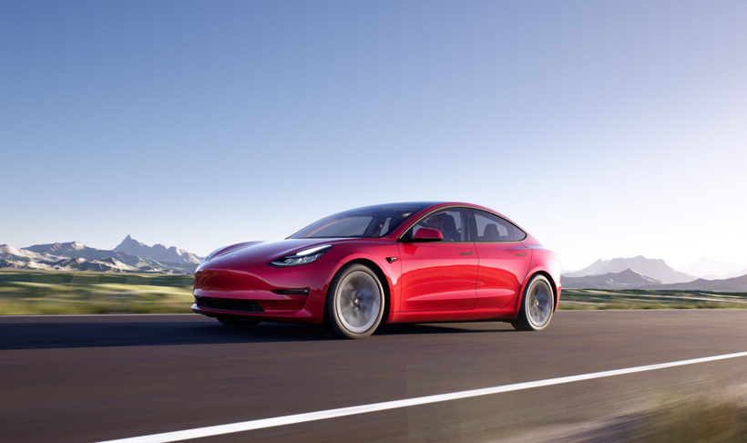 特斯拉Model 3，图片来源：特斯拉